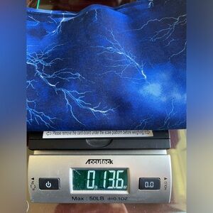 Vintage 2005 VIP by Cranston Printed Fabric Blue Sky Lightning Pattern 74” x 45”